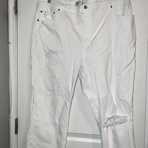 Abercrombie curve love white jeans size 36